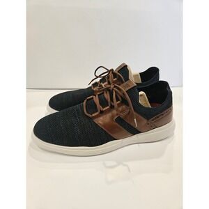 Stacy Adams Mens 25435-470 Navy Knit Leather Wingtip Hybrid Sneakers Size 13M